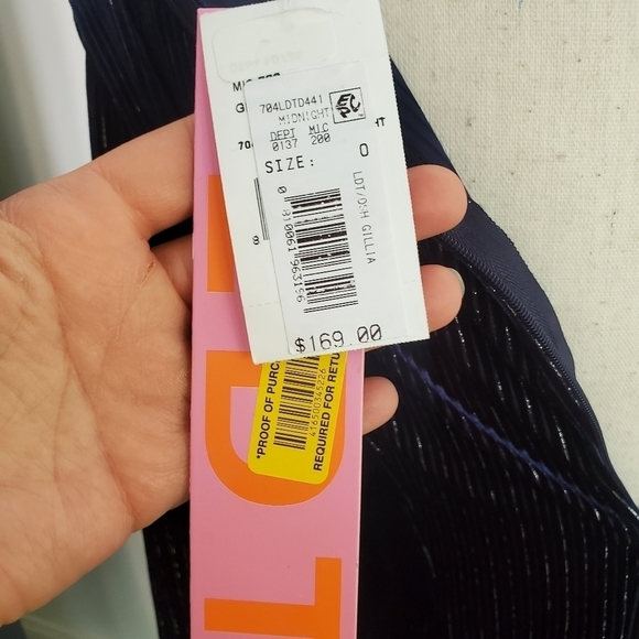 LDT Gillian Twist Front Stretch Velvet Dress - Picture 11 of 12